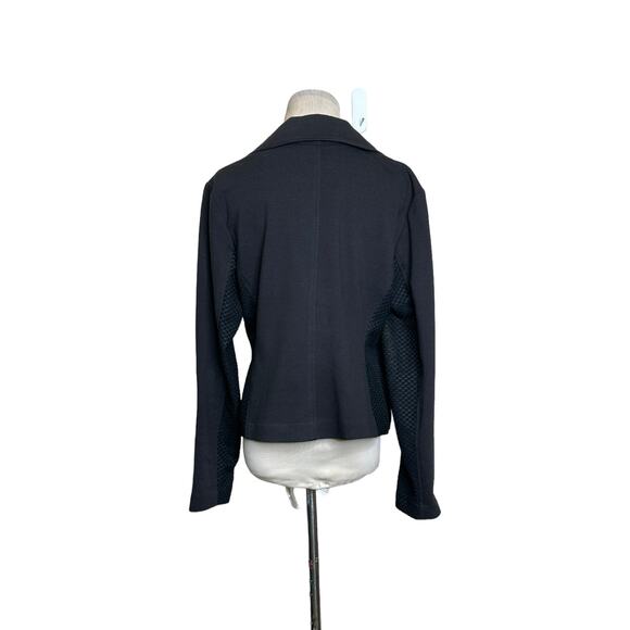 Donna Degnan black moto jacket size 12 - Picture 2 of 12